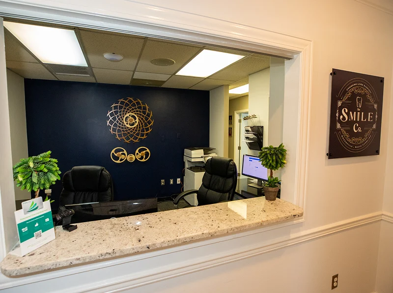 The front desk at The Smile Company