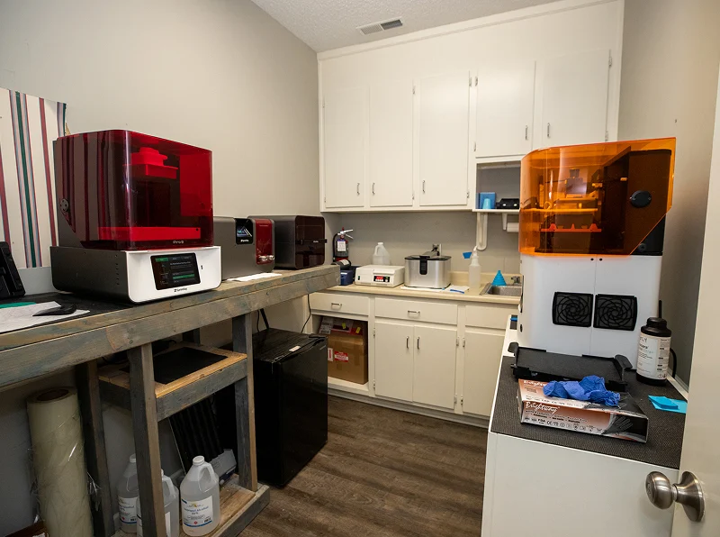 The in-house dental lab at The Smile Company